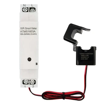 Wifi Счетчик энергии с датчиком трансформатора тока Зажим для датчика энергопотребления 110 В 240 В