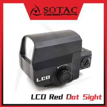Металлический тактический прицел LCO Red Dot, голографический оптический прицел для винтовки, охотничий прицел для улицы, крепление на рейку 20 мм