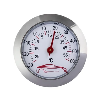Мини-автомобильный термометр от-30 до 60 ℃ Встроенный измеритель температуры с круглым циферблатом 43 мм-Аналоговая температура Прямая доставка