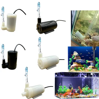 Миниатюрный погружной водяной насос постоянного тока 3 В 5 В Аэрационный насос для водных животных Подходит для аквариумов фонтанов с рыбками Гидропоники
