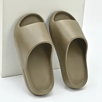 Женские сандалии-горки, уличные тапочки, летняя мягкая пляжная обувь из ЭВА-резины, Мужские эргономичные тапочки для ванной, Размер 36-47