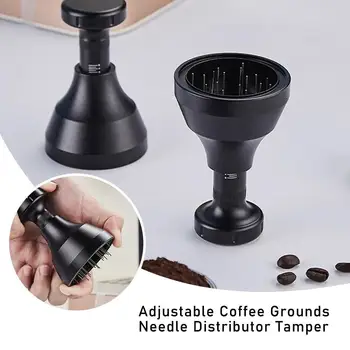 Регулируемый Распределитель игл для кофейной гущи, устройство для перемешивания кофе с портафильтром 51 53 58 мм, Инструмент для распределения эспрессо-кофе с портафильтром