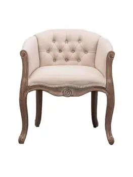 Американский диван-кресло Французская спальня из массива дерева Старинный Знаменитый обеденный стул из кофейной ткани в стиле ретро С одним Тигром Вокруг стула