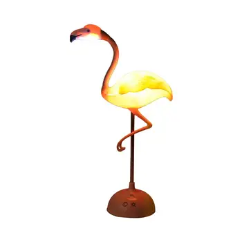 Прикроватный светильник с фламинго, ночники, Регулируемая зарядка, Прикроватная лампа, настольный декор для рабочего стола, спальня, гостиная, дети
