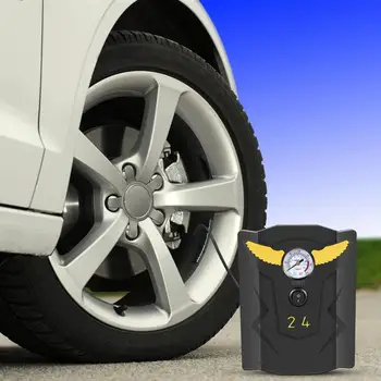 Автомобильный воздушный компрессор, прочный манометр для накачивания шин на 150 фунтов / кв. дюйм, автоматические надувные насосы для шин для автомобилей, аксессуары для экстерьера автомобиля