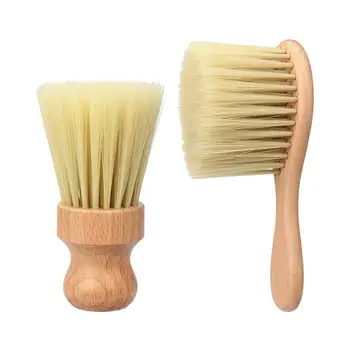 Щетка для удаления волос с шеи парикмахера, профессиональная деревянная расческа из бука для парикмахерской Broken girl and boy