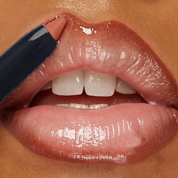 3D Бархатный карандаш для губ, Водостойкая, Гладкая, Стойкая Красочная шелковая ручка для помады телесного цвета, Естественный контур губ, Косметика для контурной линии