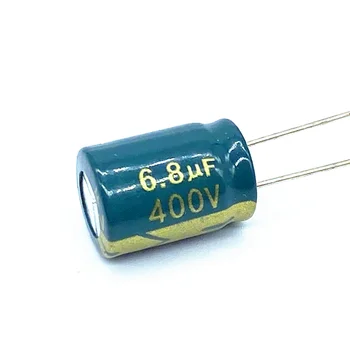 30 шт./лот Высокочастотный низкоомный алюминиевый электролитический конденсатор 400 В 6,8 мкФ размером 10 * 13 мм 20%