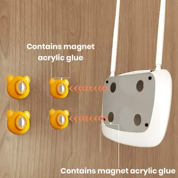 Настенный магнитный крючок, Очаровательный Мультяшный мишка, Магнитные крючки, настенное крепление, самоклеящаяся наклейка на холодильник, хранение пульта дистанционного управления