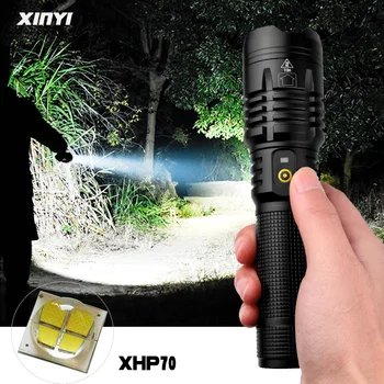 XHP70 Мощный Светодиодный фонарик XHP50 фонарик USB зарядка Зум светодиодный фонарь lanter 1*26650/18650 аккумулятор Для Кемпинга Лампа