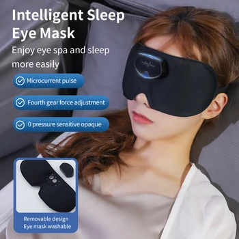 Умный массажер для глаз Bluetooth Перезаряжаемый 3D инструмент для массажа глаз Массажер для глаз Уменьшает напряжение глаз Улучшает Сон Уход за глазами