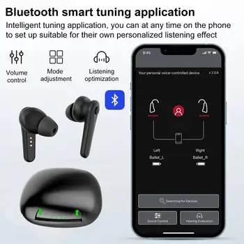 Высококачественный слуховой аппарат Bluetooth, программируемый приложением цифровой слуховой аппарат, слуховой аппарат для снижения слуха и шума в