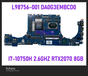 PcParts L98756-001 Для HP 15-EK0018CA 15-EK Материнская плата ноутбука DA0G3EMBCD0 I7-10750H Процессор 2,6 ГГц RTX2070 8 ГБ DDR4 Игровой МБ