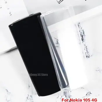Прозрачный чехол для телефона Nokia 105 4G 2021 Силиконовый Caso Ультратонкий Прозрачный Наполовину завернутый Чехол для Nokia 105 4G Задняя крышка Coque