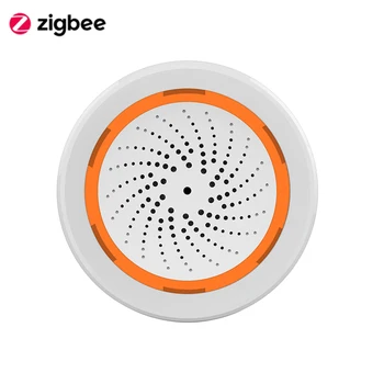 Tuya Zigbee 3.0 Беспроводной Звуковой Световой Триггер Сигнализации Датчик Сирены Интеллектуальное Устройство Домашней Безопасности Smart Life