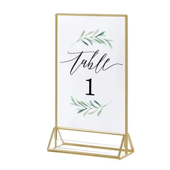 Рамка с номером свадебного стола, четкое изображение меню, двусторонний стенд для офиса.
