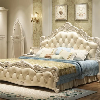 Рама Queen С зеркалом для переодевания Двуспальные кровати Мебель для спальни, шкафы, комод и тумбочки для хранения