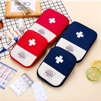 Симпатичная мини-портативная аптечка, аптечка для оказания первой помощи, наборы для неотложной медицинской помощи, органайзер, сумка для хранения таблеток для дома на открытом воздухе