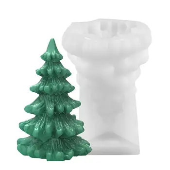 Силиконовая форма для свечей DIY Форма для ароматических свечей в форме Рождественской елки Ручной работы Форма Spectre Для украшения стола Рождественский декор