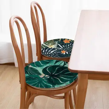 Подушка с пальмовыми листьями, коврик для простоты, Многоцветный коврик для стула, Мягкая подушка для сидения, обеденный коврик для ягодиц в саду на открытом воздухе