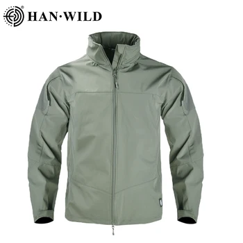 Боевая куртка HAN WILD, армейское пальто в стиле милитари, легкая мужская одежда, топы для пейнтбола, Многокамерная одежда для охоты, страйкбола, походов.