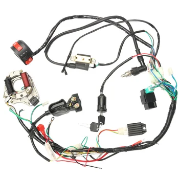 Жгут проводов CDI В сборе, компоненты для запуска квадроцикла ATV 50 70 90 110CC, Выключатель зажигания