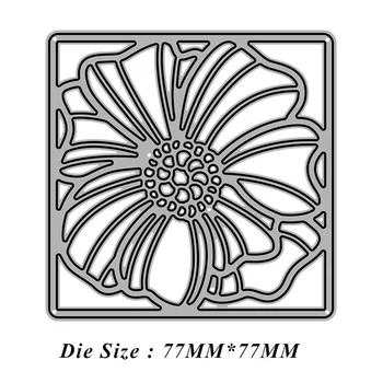 Геометрические полые цветы Chzimade, металлические режущие формы для скрапбукинга, украшения альбомов, тиснения, высечки, изготовление открыток.