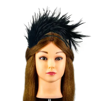Креативная повязка на голову с перьями 1920-х годов для Марди Гра, хлопающая повязка на голову с перьями, хлопающий головной убор в стиле бурлеск