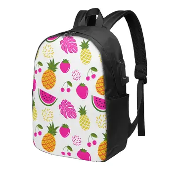 Школьный рюкзак большой емкости с милым тропическим фруктовым узором, модный водонепроницаемый регулируемый спортивный рюкзак для путешествий