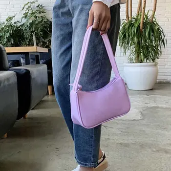 Женская портативная сумка через плечо в стиле ретро, женская маленькая подмышечная сумка с верхней ручкой, винтажная повседневная мини-сумка из искусственной кожи