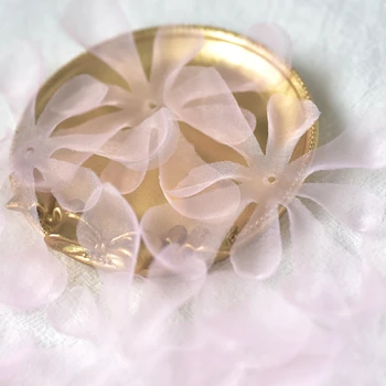 10 шт. бело-розовых кружевных нашивок в виде цветка, аппликация для свадебного платья невесты, цветы ручной работы, швейные аксессуары для ремонта