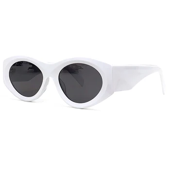 2023 Ретро Маленькие солнцезащитные очки Кошачий глаз Женские Ретро Роскошные дизайнерские очки в толстой оправе Женские солнцезащитные очки