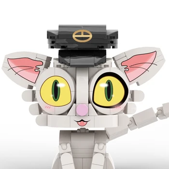 MOC Японский Аниме Боевик Suzumeeds Daijin Cat Brickheadzs Строительный Блок Soutaed Pet Cat Idea Кирпичи Для Детской Игрушки В Подарок