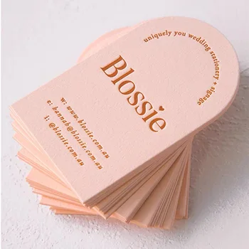 Быстрая доставка Изготовленная на Заказ Визитная карточка с цветной фольгированной печатью Высококачественная Бумажная визитная карточка с тиснением из розового золота