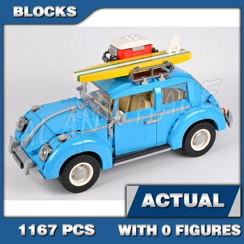 1167 шт. Креативный Эксперт Классический Лазурно-голубой Автомобиль 1960-х годов 10566 Строительные Блоки Игрушки, Совместимые с моделью
