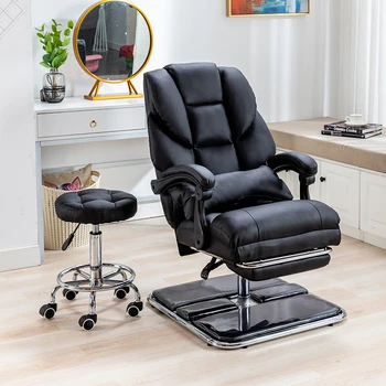 Роскошное Салонное кресло для парикмахерской Кожаное Винтажное Портативное Салонное кресло с откидной спинкой Парикмахерское оборудование Cadeira Коммерческая мебель