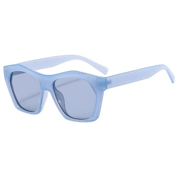 Лето 2023, новый стиль, защита от солнца, светло-голубые солнцезащитные очки для женщин, пляжные повседневные роскошные очки для мужчин, индивидуальность, солнцезащитный козырек mi