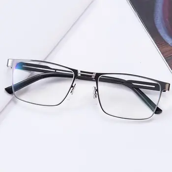 Мужские деловые очки для чтения с защитой от синего света в винтажной металлической оправе для защиты глаз, Ультралегкие офисные очки