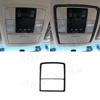 Внутренняя отделка из углеродного волокна, лампа для чтения на крыше автомобиля, Молдинг, рамка, наклейки для Toyota Land Cruiser Prado 2010-2018