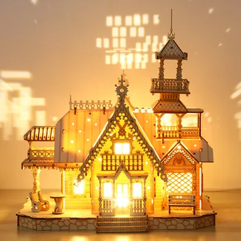 3D Деревянная головоломка Вилла Дом Королевский замок с легкой сборкой Игрушка для детей и взрослых Наборы моделей 