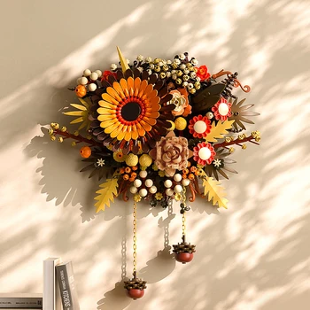 Креативная имитационная серия цветов, сухоцветы, украшения для дома, строительные блоки, кирпичи, подарки