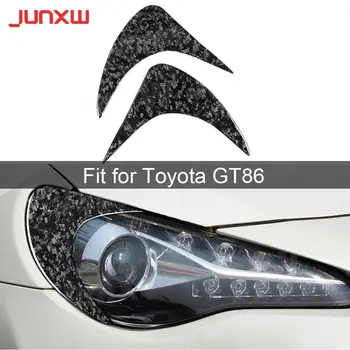 Карбоновые передние веки, головной фонарь, накладка для бровей, 2 шт./компл. для Toyota GT 86 2013-2020, Украшение автомобиля