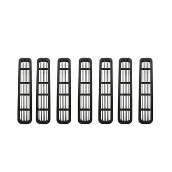 7 шт. вставок в сетчатую решетку радиатора для Jeep Wrangler TJ & Unlimited 1997-2006