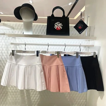 Новая весенне-летняя короткая юбка для гольфа для женщин, женская одежда для гольфа, спорт, теннис, прямая короткая юбка для гольфа с короткими брюками