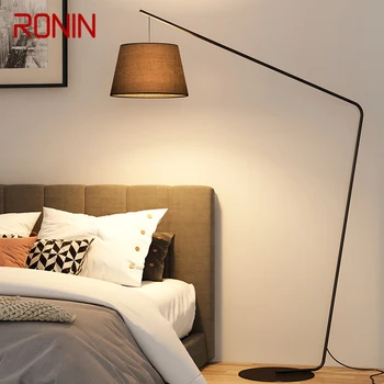 Торшер RONIN Nordic Black в рыбацком стиле, современная семейная гостиная рядом с диваном, креативный декоративный светильник со светодиодной подсветкой