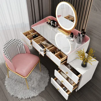 Модный туалетный столик Nordic Coiffeuse, шкаф для макияжа, Цветочное зеркало, туалетный столик для спальни, комоды, мебель для спальни Kommode