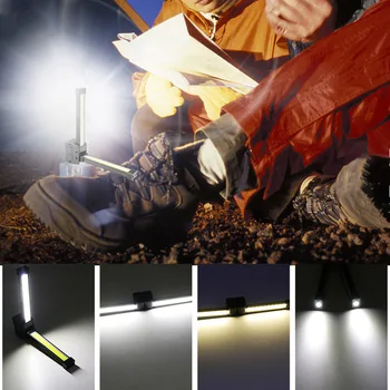 ZK30 COB USB Перезаряжаемый Портативный двухсторонний светодиодный фонарик, рабочий фонарь, Магнитный подвесной светильник Lanterna, встроенный аккумулятор для кемпинга
