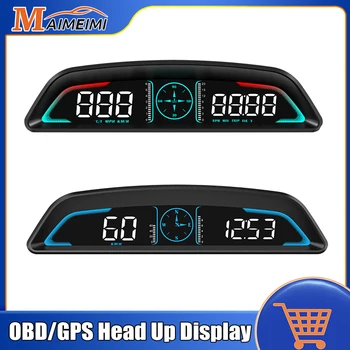 G3 B3 Дисплей GPS / OBD HUD, Цифровой автомобильный спидометр, Аксессуары, автоматический головной дисплей, интеллектуальный цифровой будильник, счетчик напоминаний