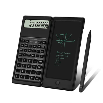 Аккумуляторный калькулятор Электронный 10-значный дисплей Офисный вычислительный инструмент Математический калькулятор для младших / старших классов / университетов Складной 6,5 дюймов