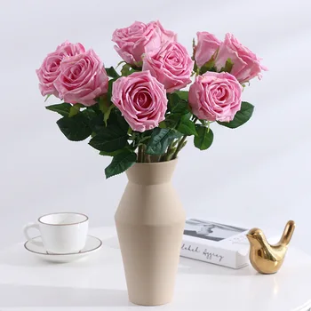 Латексная роза Real Touch, искусственные силиконовые розы для свадьбы, украшения домашней вечеринки, искусственный цветок, Рождественский подарок на Новый год